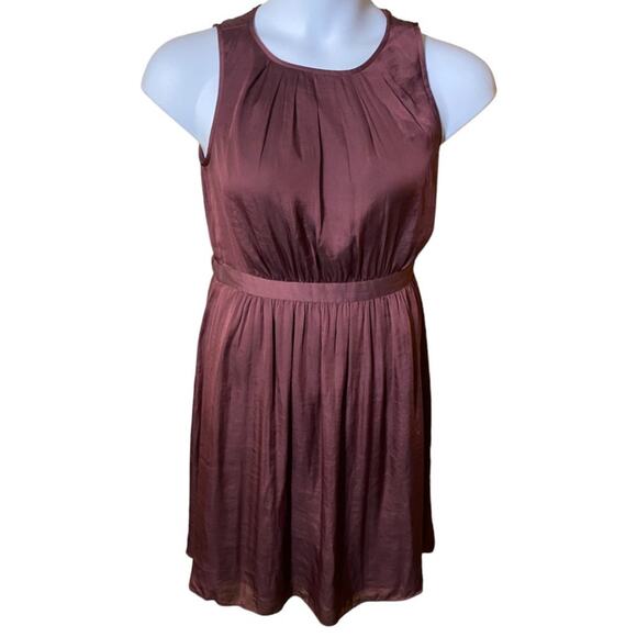 LOFT satin looking polyester dress gorgeous color party dress - women's 4 - Picture 4 of 8